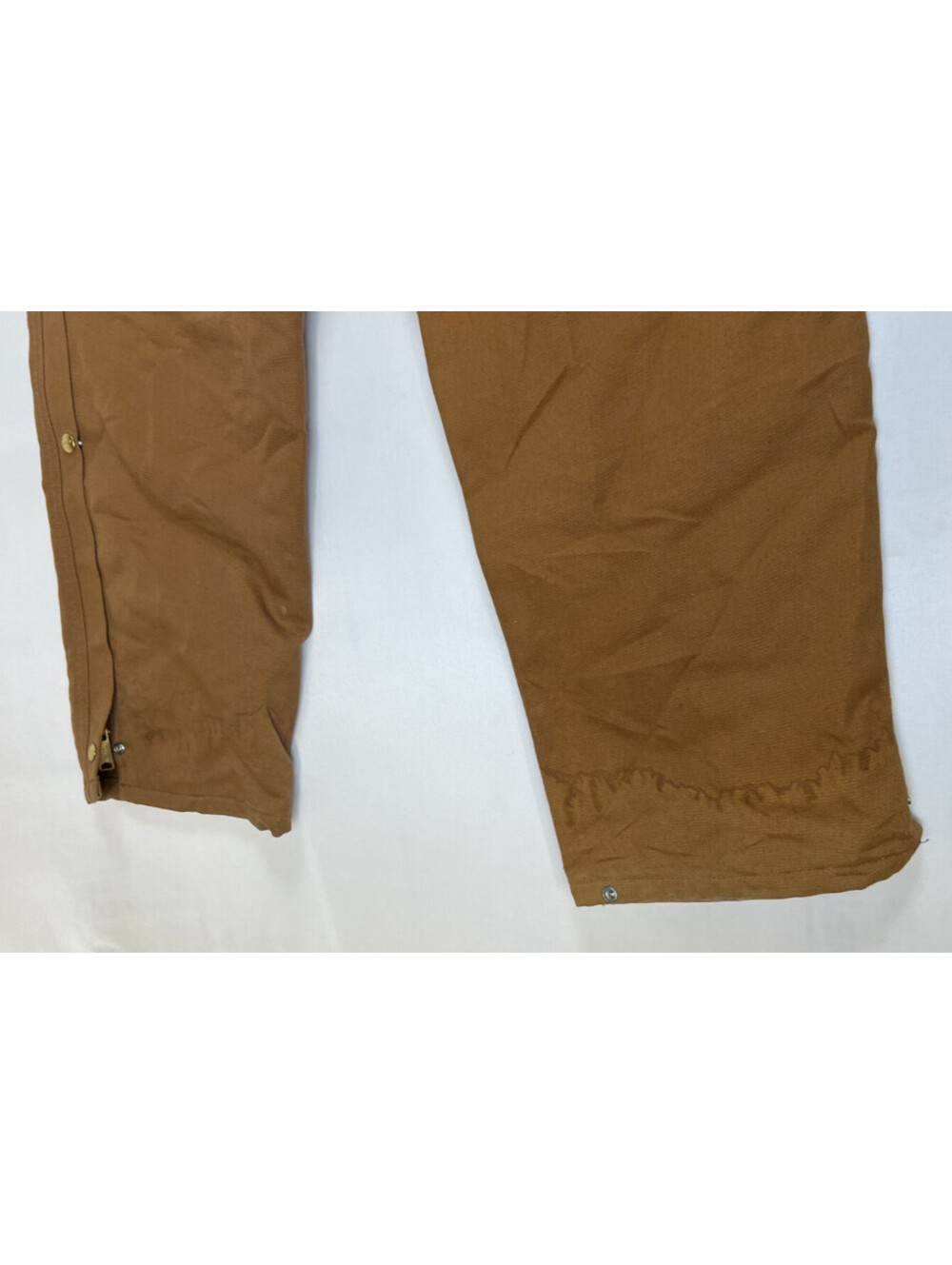 VTG Carhartt Women 12 Regular Overalls Brown Quilted Lined Duck Workwear Pants - Picture 10 of 12
